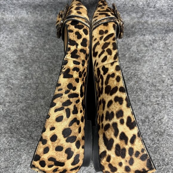 Sam Edelman Shoes Womens Size 7.5 Leopard Print Pointed Toe Buckle Flats Slip On - Picture 6 of 9